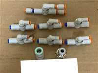 VR1210F ; VR1210F-07/VR1210F/LOT 7 NEW NO BOX SMC VR1210F SHUTTLE VALVE + 2 BONUS STRAIGHT UNION/SMC/_01